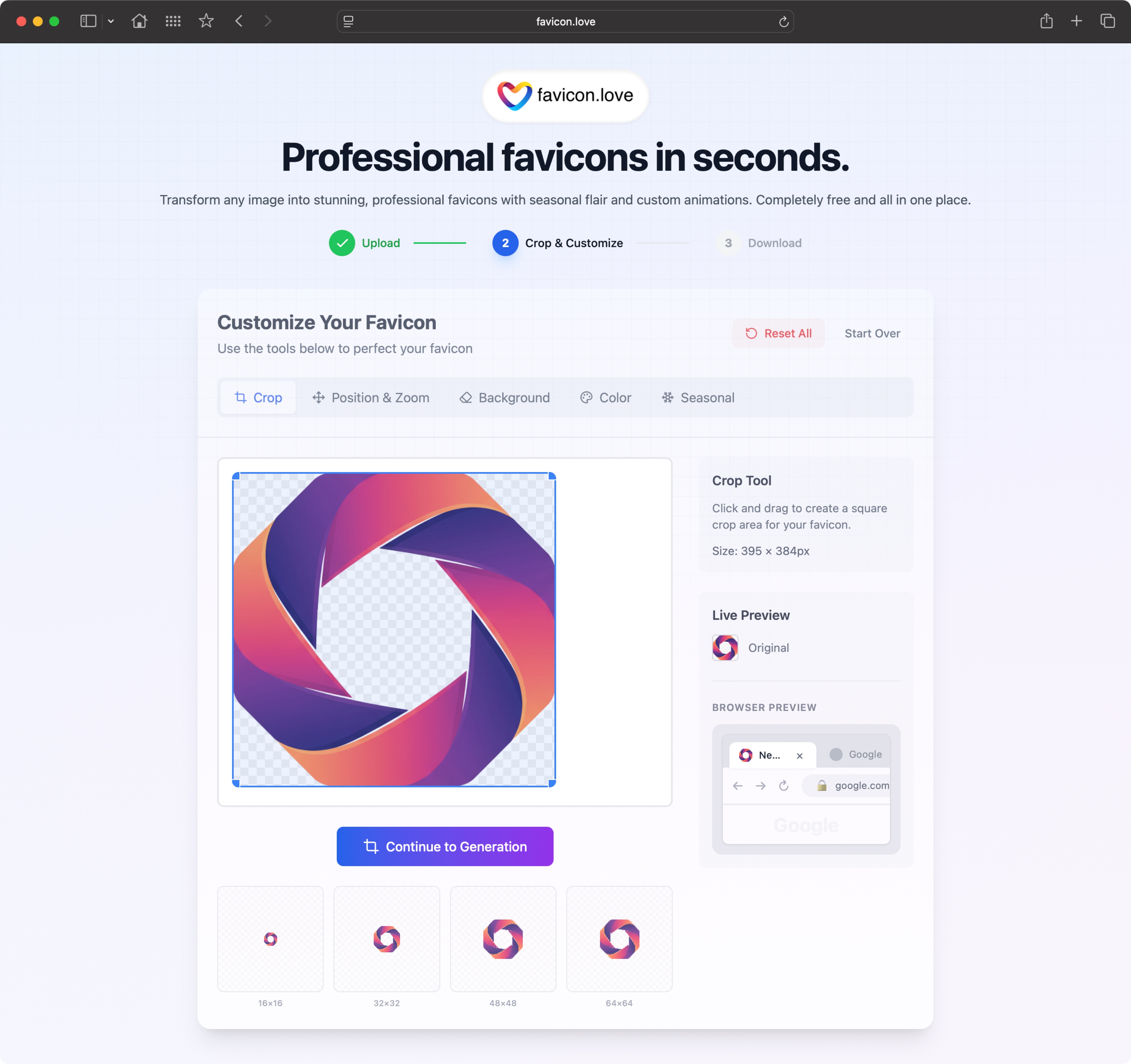 Screenshot 3 of favicon.love
