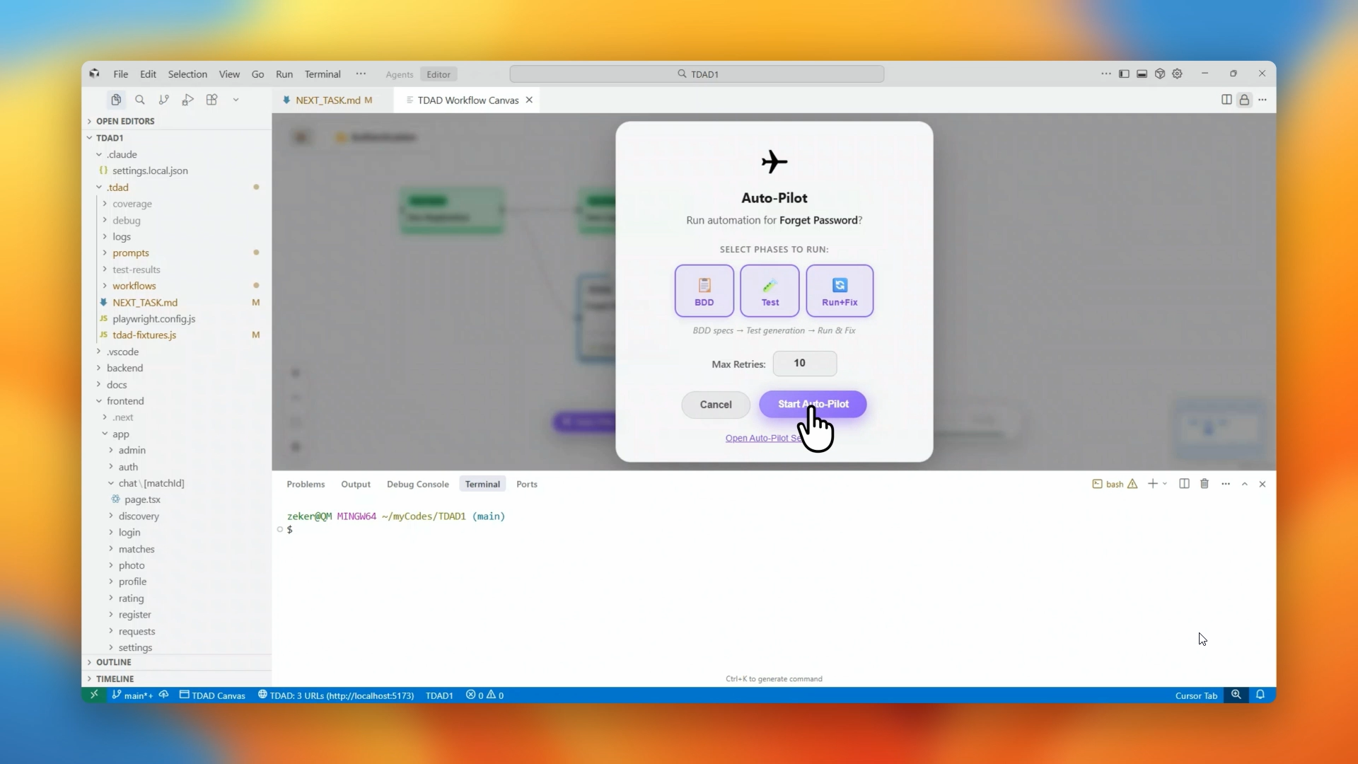 Screenshot 1 of TDAD - Test-Driven AI Development