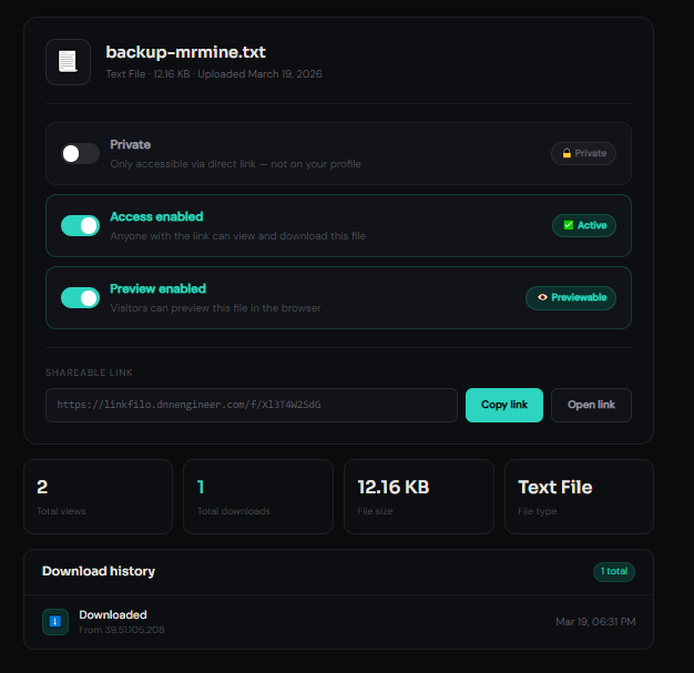 Screenshot 1 of LinkFilo