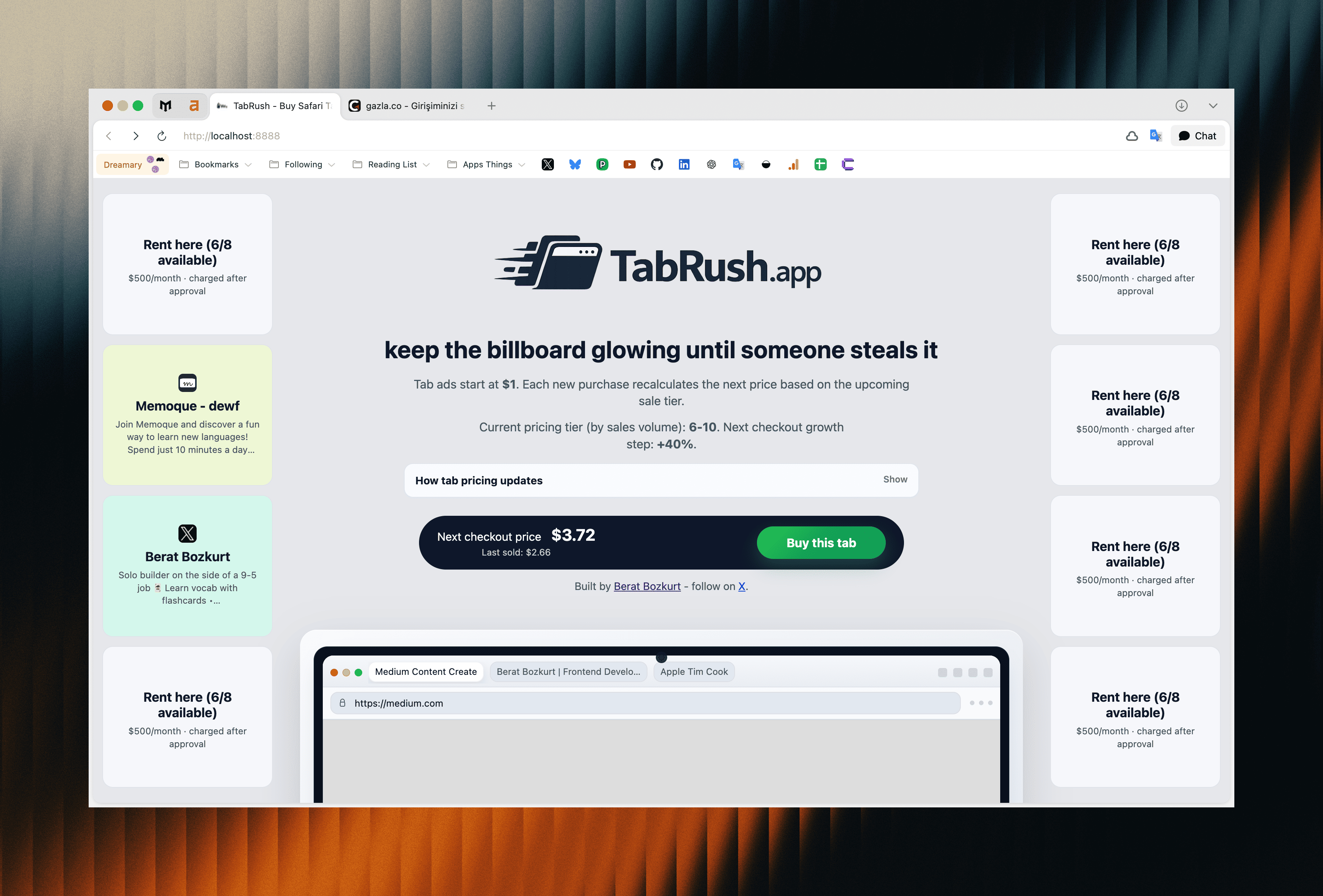 Screenshot 2 of TabRush - Be fast and publish your ads