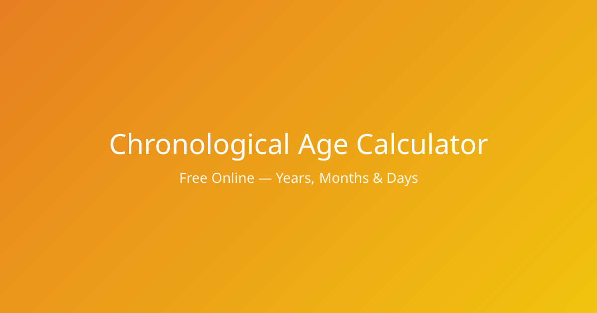 Screenshot 1 of Chronological Age Calculator