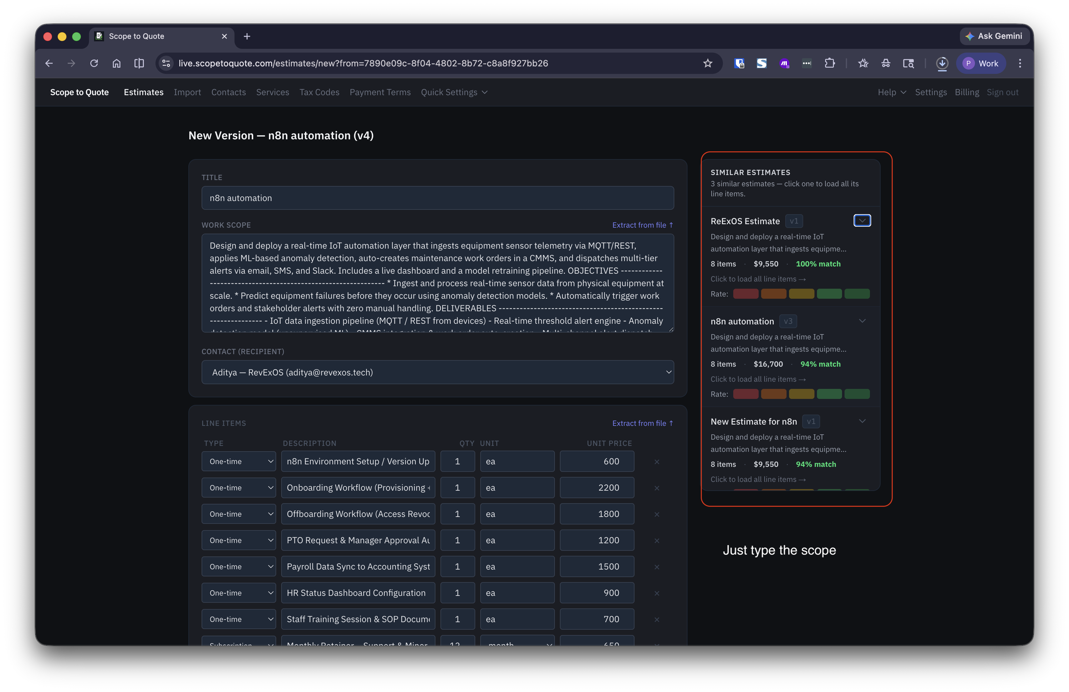 Screenshot 3 of ScopeToQuote