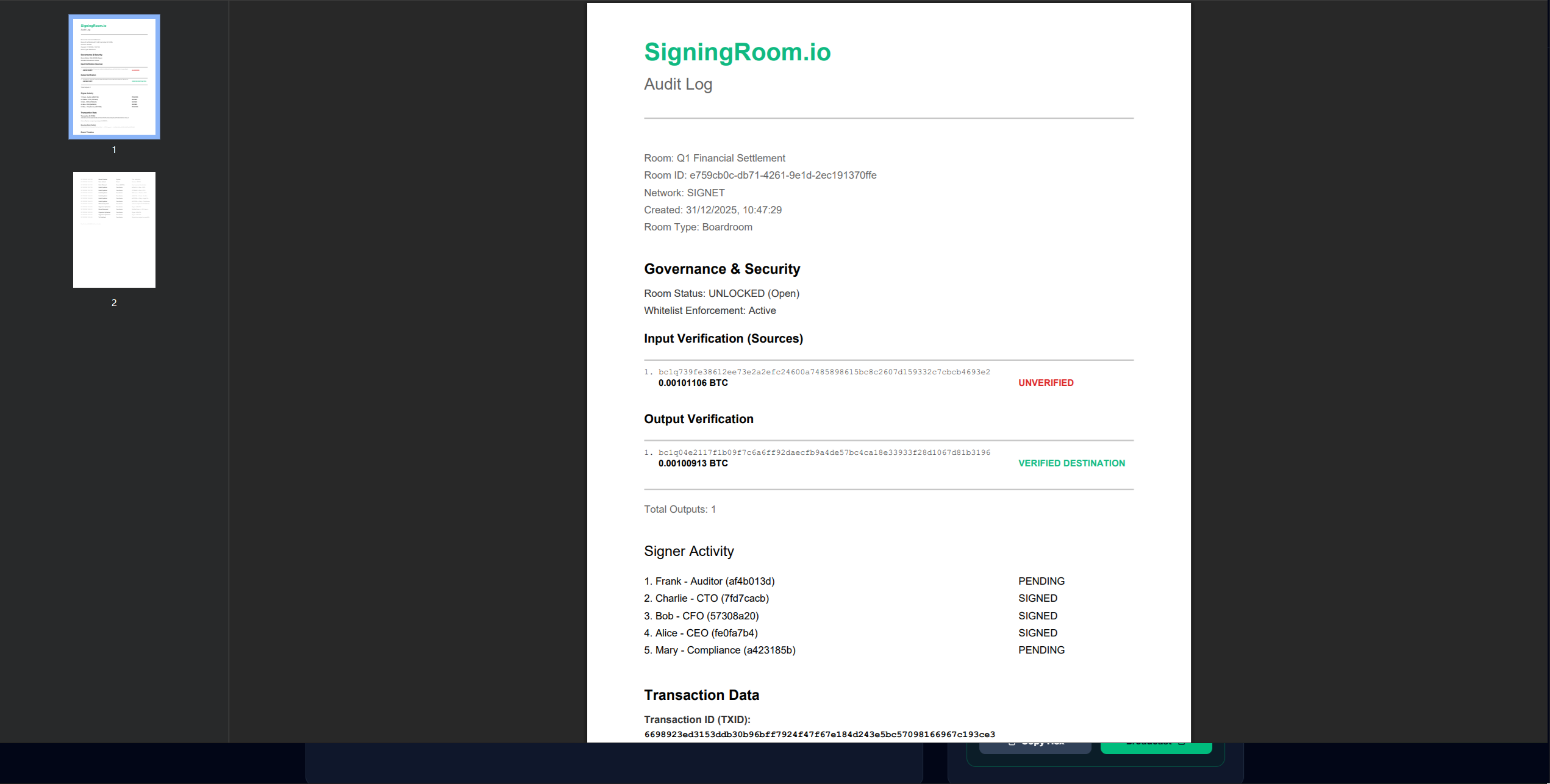 Screenshot 5 of SigningRoom.io