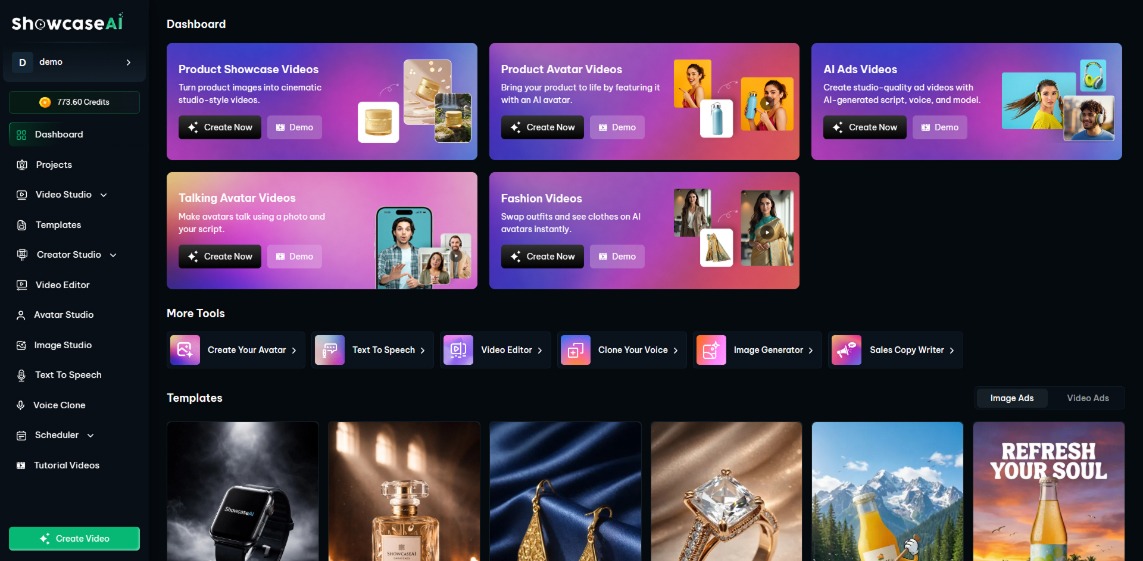 Screenshot 1 of ShowcaseAI