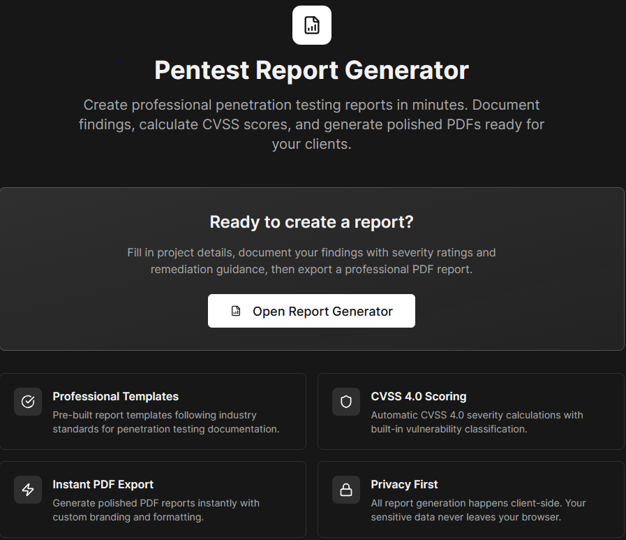 Screenshot 1 of Whitehawk Report Generator 
