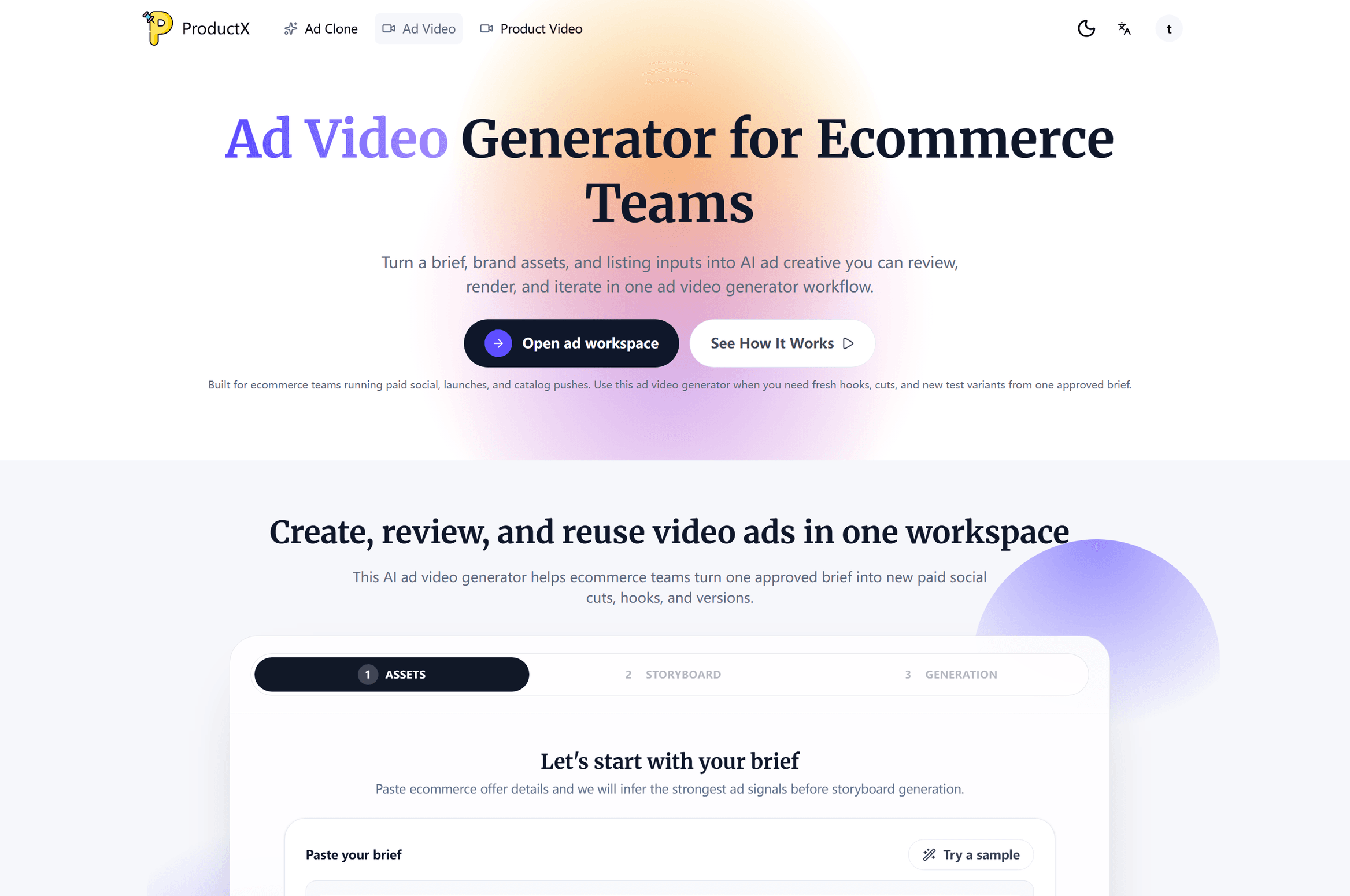 Screenshot 2 of ProductX AI Ad Clone Tool