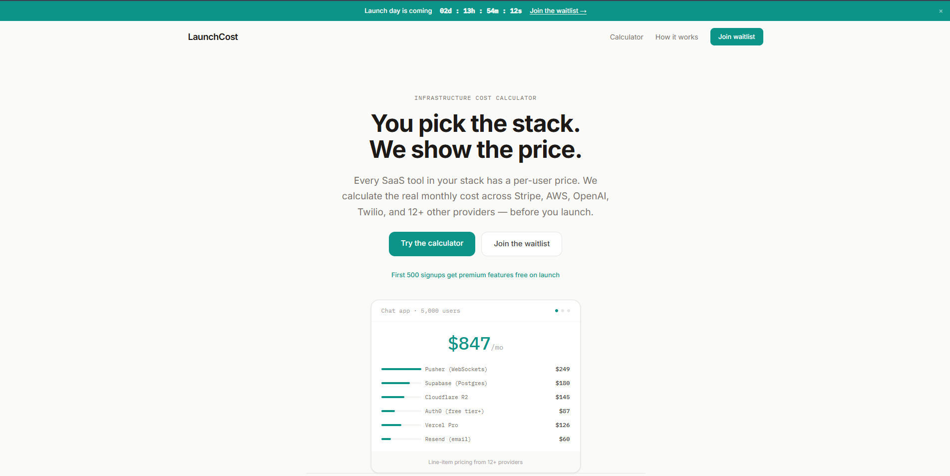 Screenshot 1 of Launch Cost