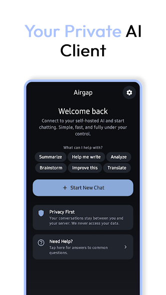 Screenshot 1 of Airgap: Local AI Chat