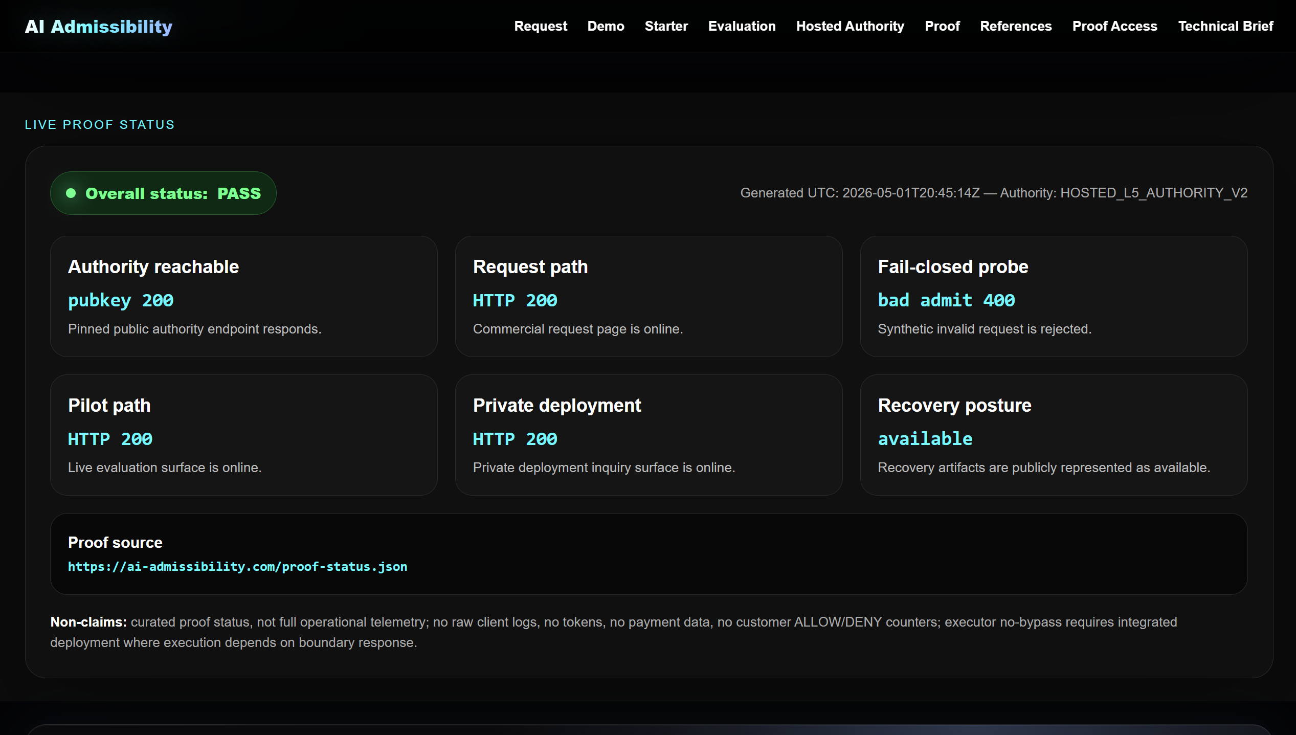 Screenshot 3 of AI Admissibility
