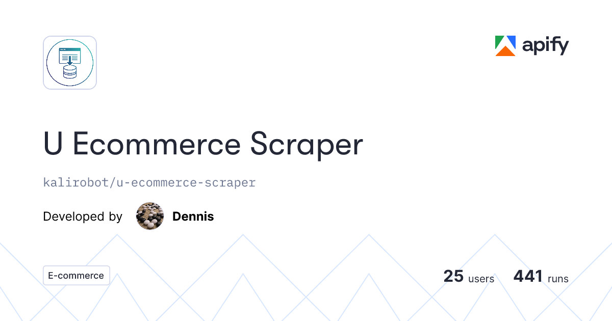 Screenshot 1 of U Ecommerce Scraper