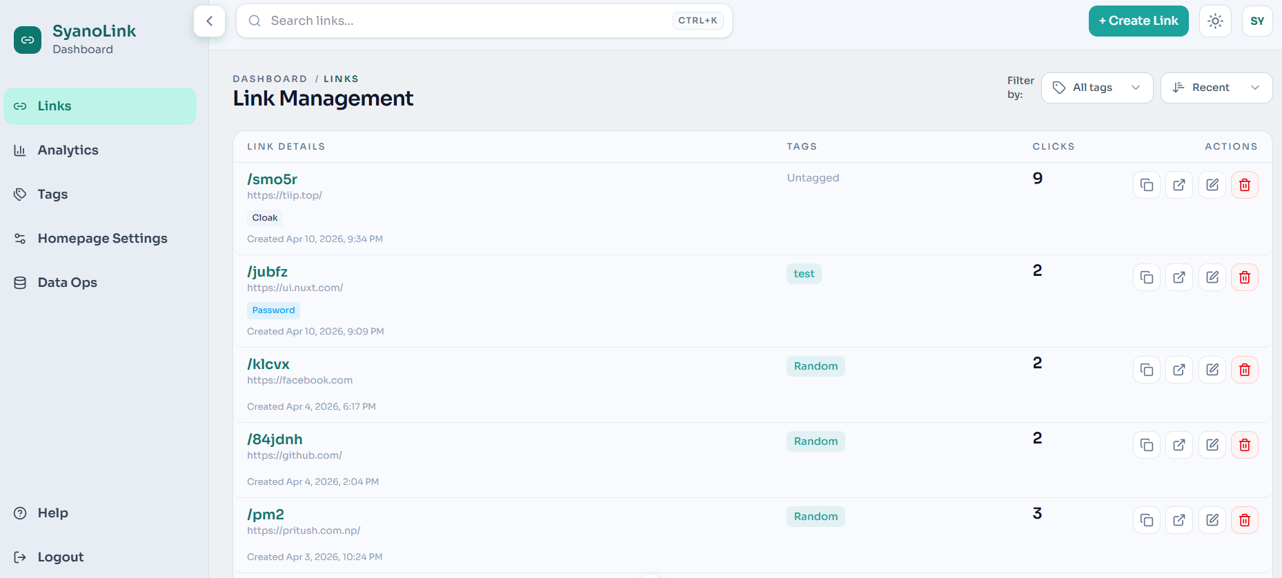 Screenshot 2 of Syano - URL Shortener