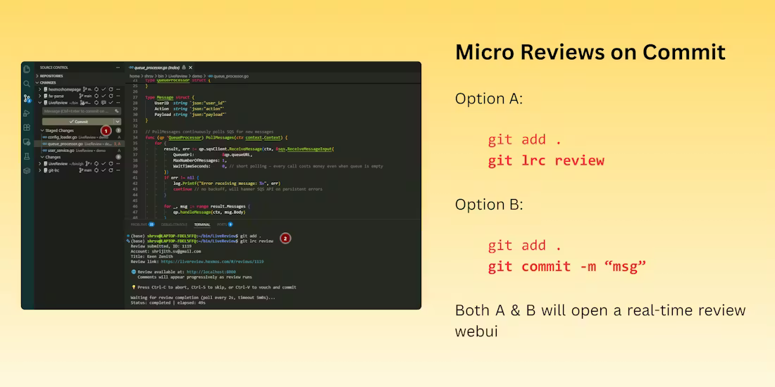 Screenshot 2 of git-lrc
