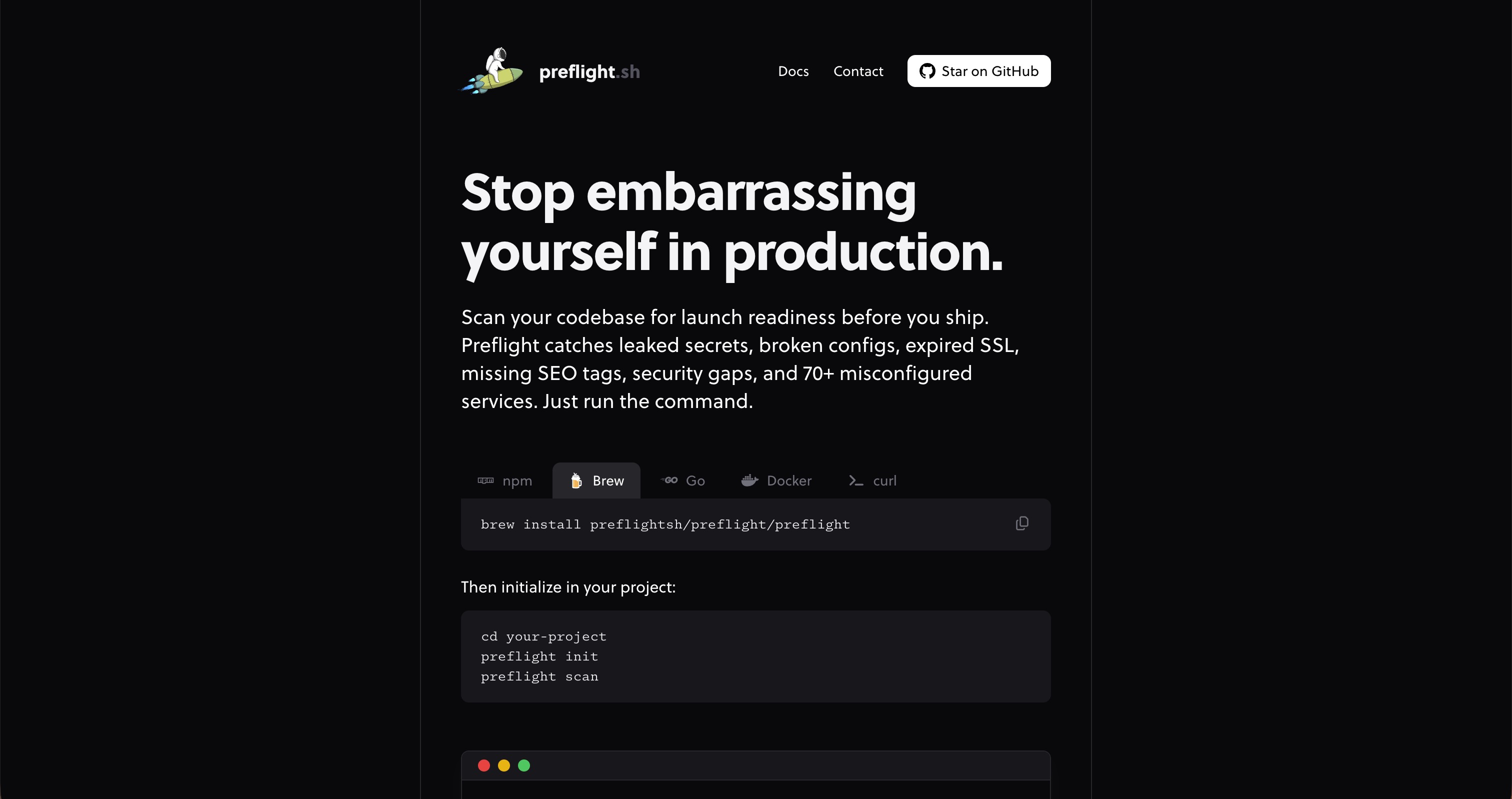 Screenshot 2 of Preflight.sh