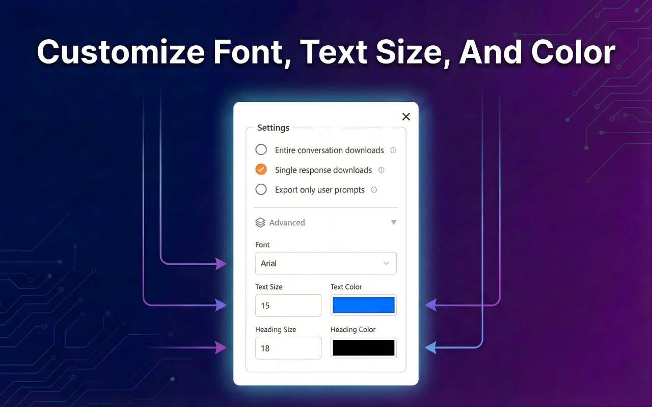 Screenshot 2 of Export ChatGPT Conversation Extension