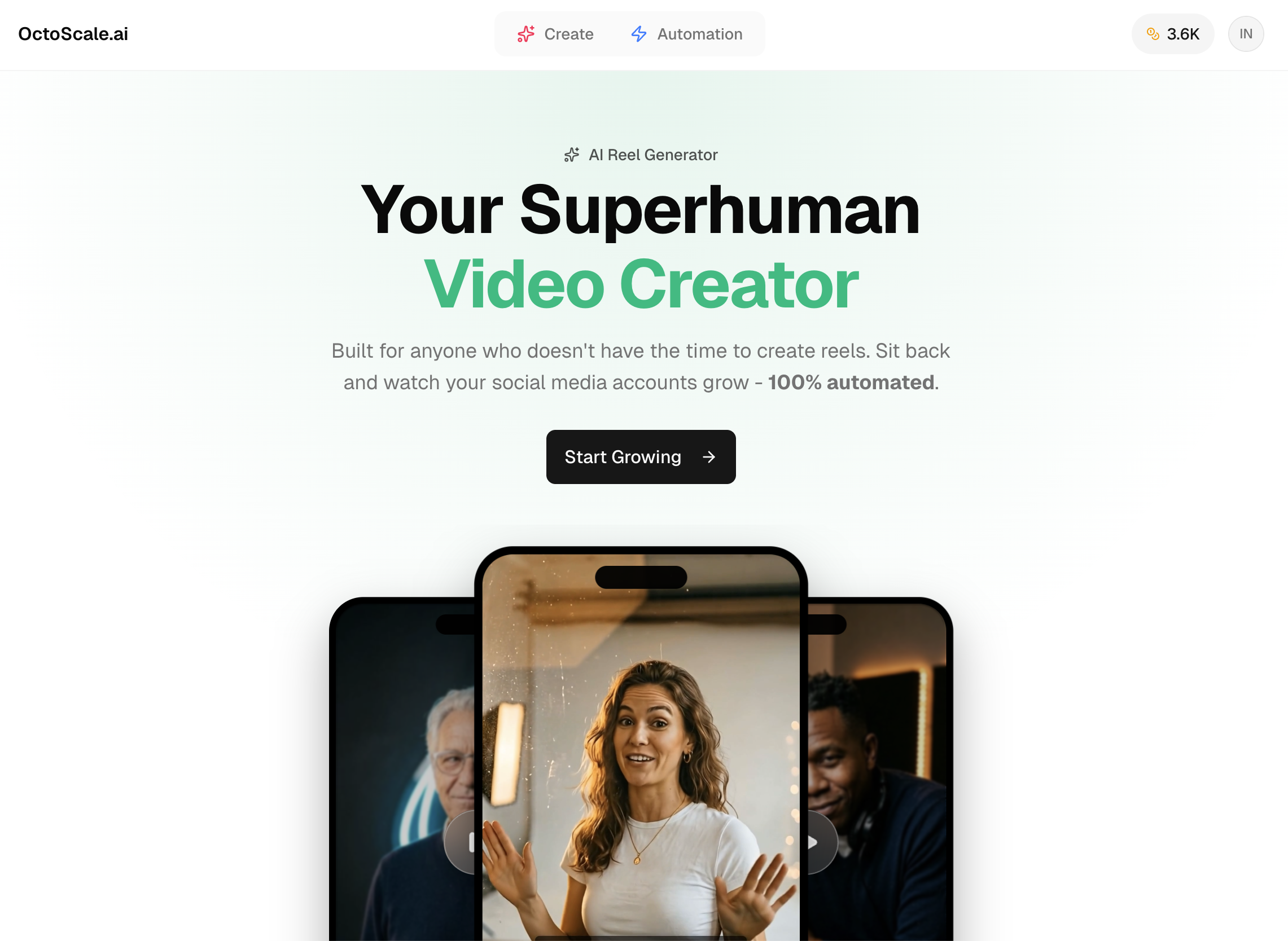 Screenshot 1 of OctoScale AI Reel Generator