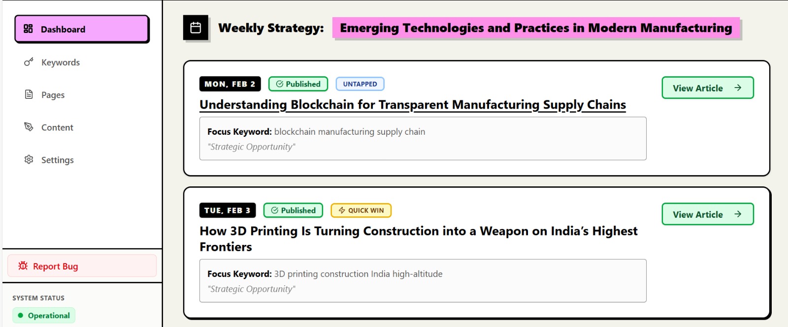 Screenshot 2 of LLaMaRush - Your AI SEO Co-Founder
