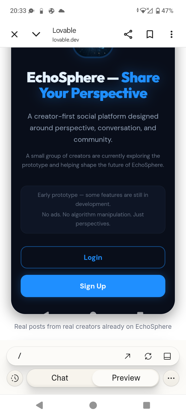 Screenshot 1 of Echosphere 