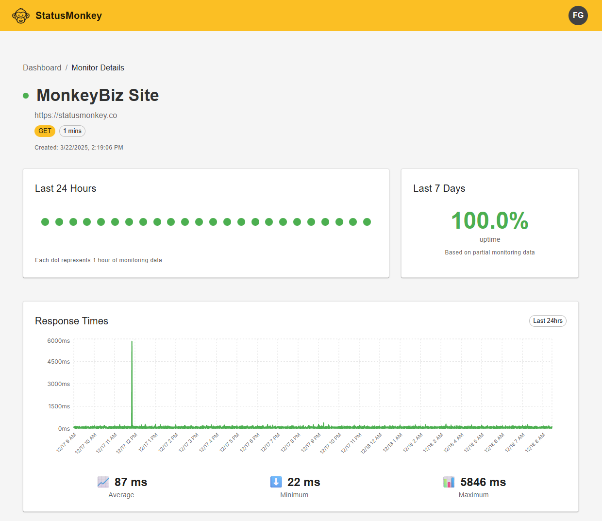 Screenshot 2 of StatusMonkey