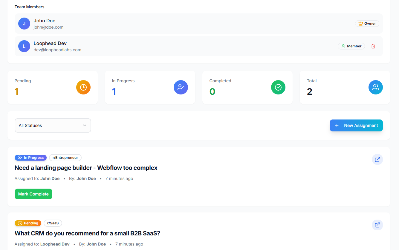 Screenshot 5 of Subrdr - Your AI SDR for Reddit