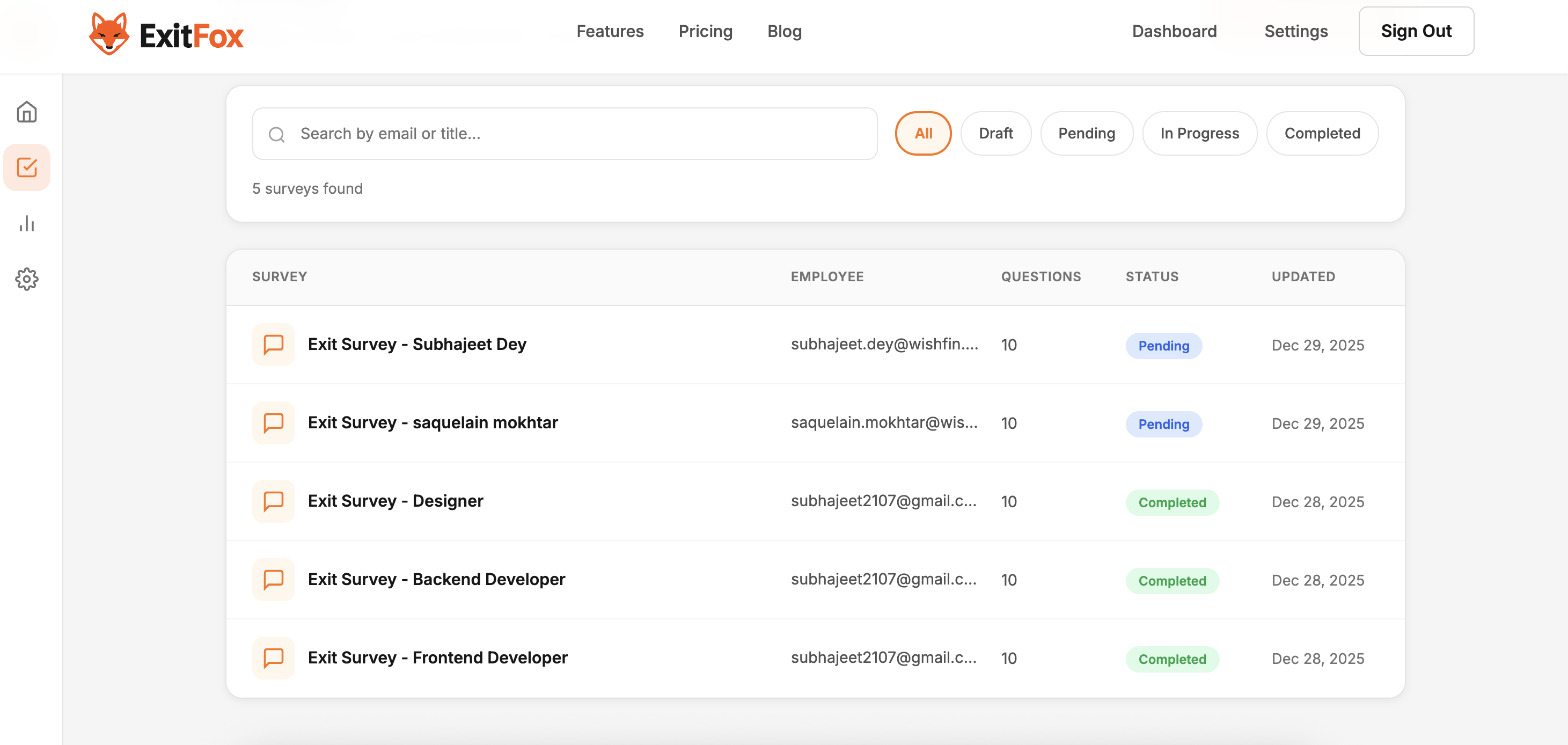 Screenshot 3 of ExitFox - AI-Powered Exit Interviews