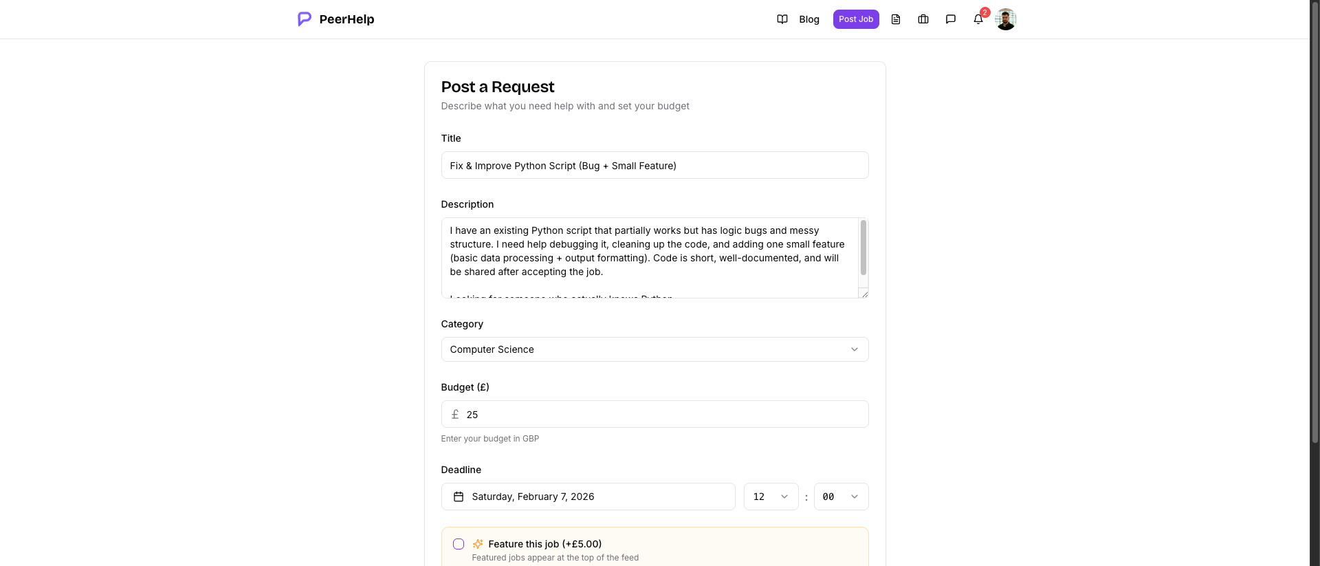 Screenshot 2 of PeerHelp