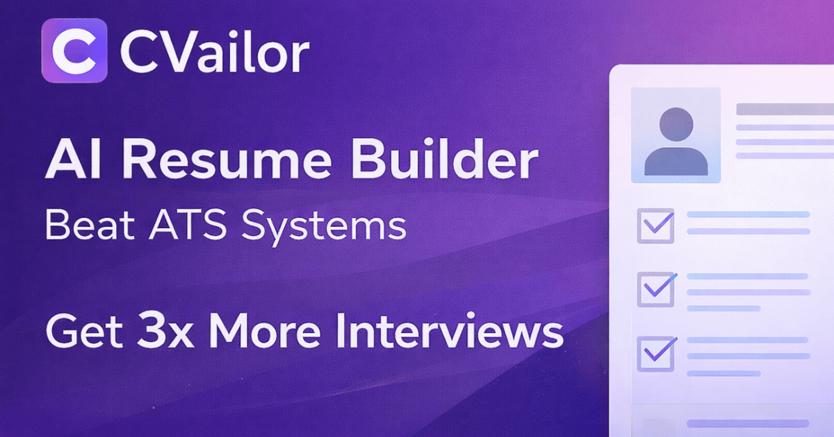 Screenshot 1 of CVailor AI Resume Builder