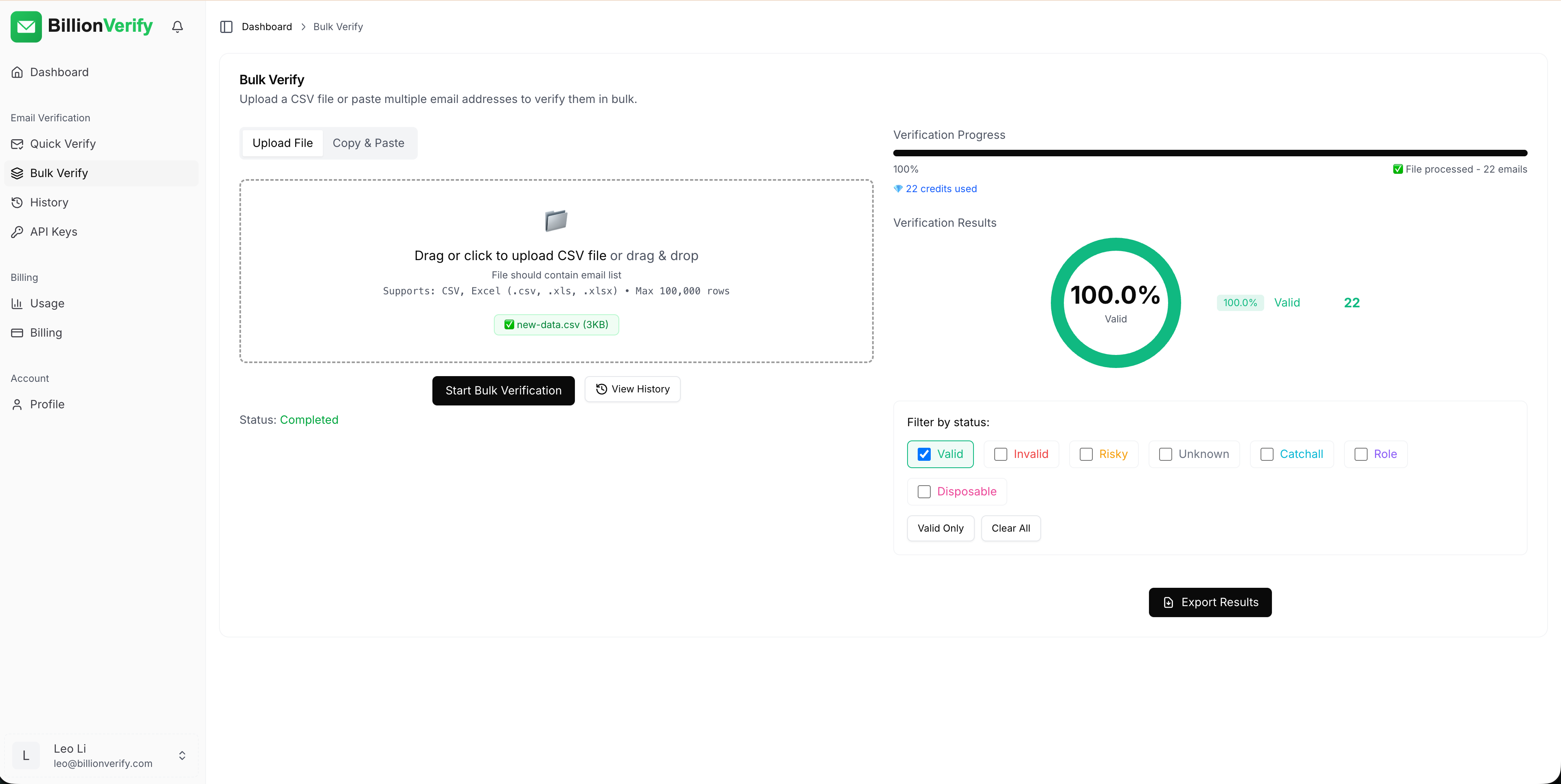 Screenshot 4 of BillionVerify