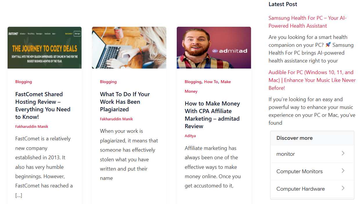 Screenshot 1 of BloggingShout