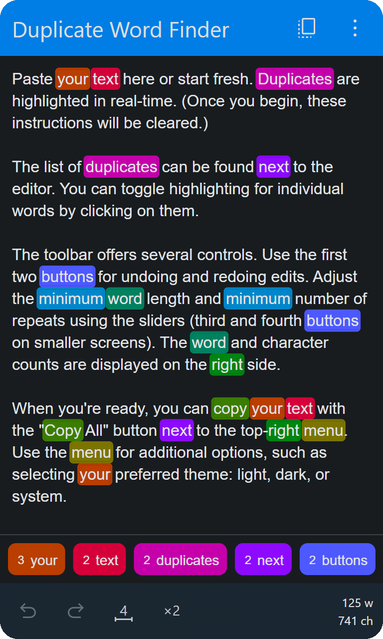 Screenshot 3 of Duplicate Word Finder