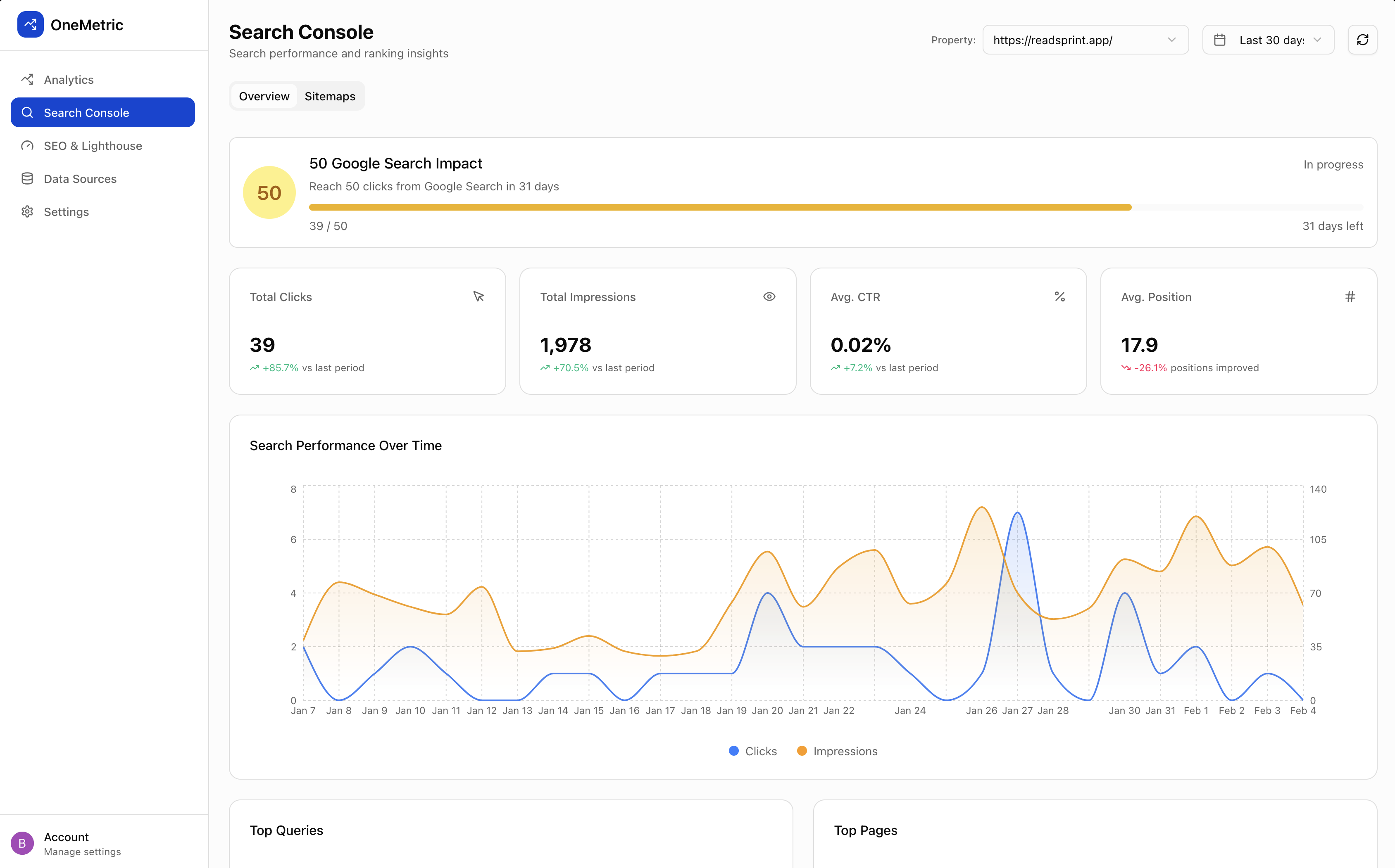 Screenshot 3 of OneMetric