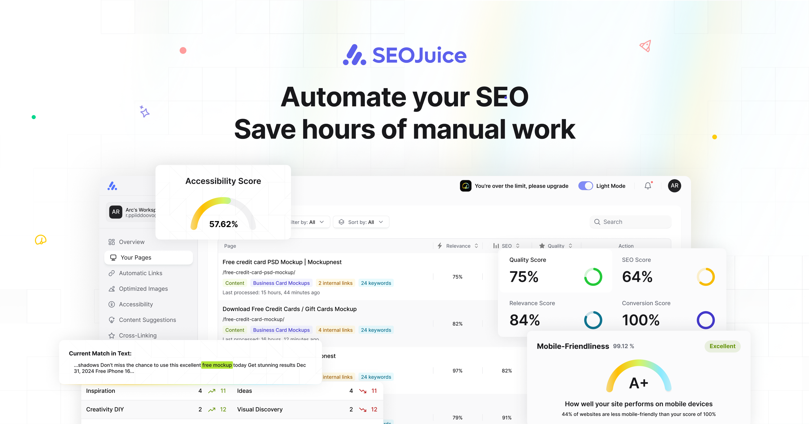 Screenshot 1 of SEOJuice