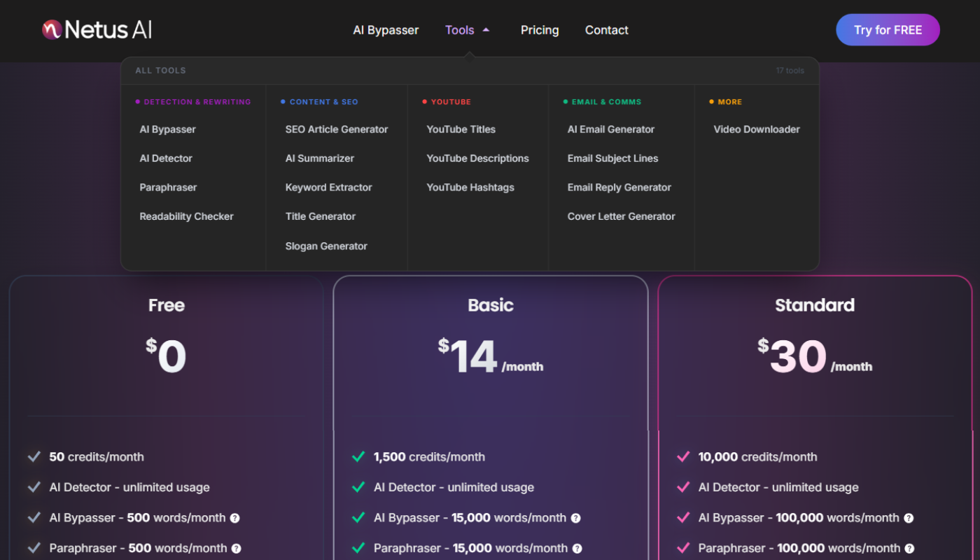 Screenshot 2 of Netus AI