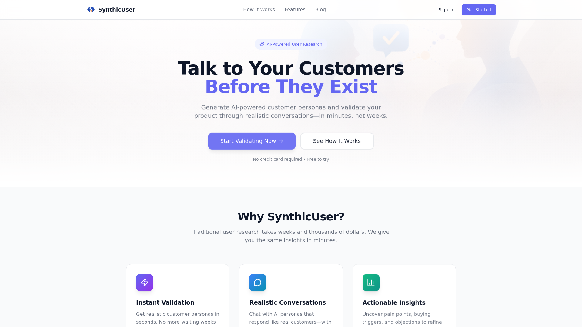 Screenshot 1 of SynthicUser