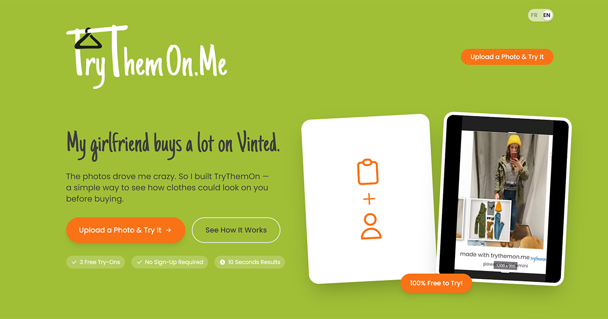 Screenshot 1 of TryThemOn.Me