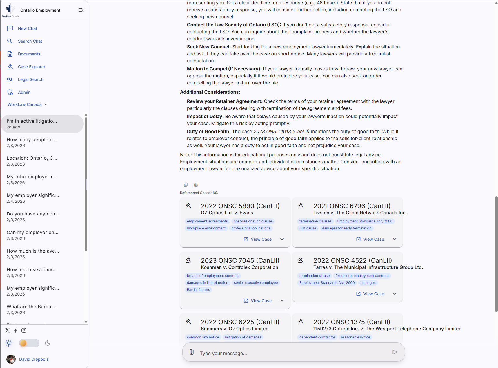 Screenshot 1 of WorkLaw Canada