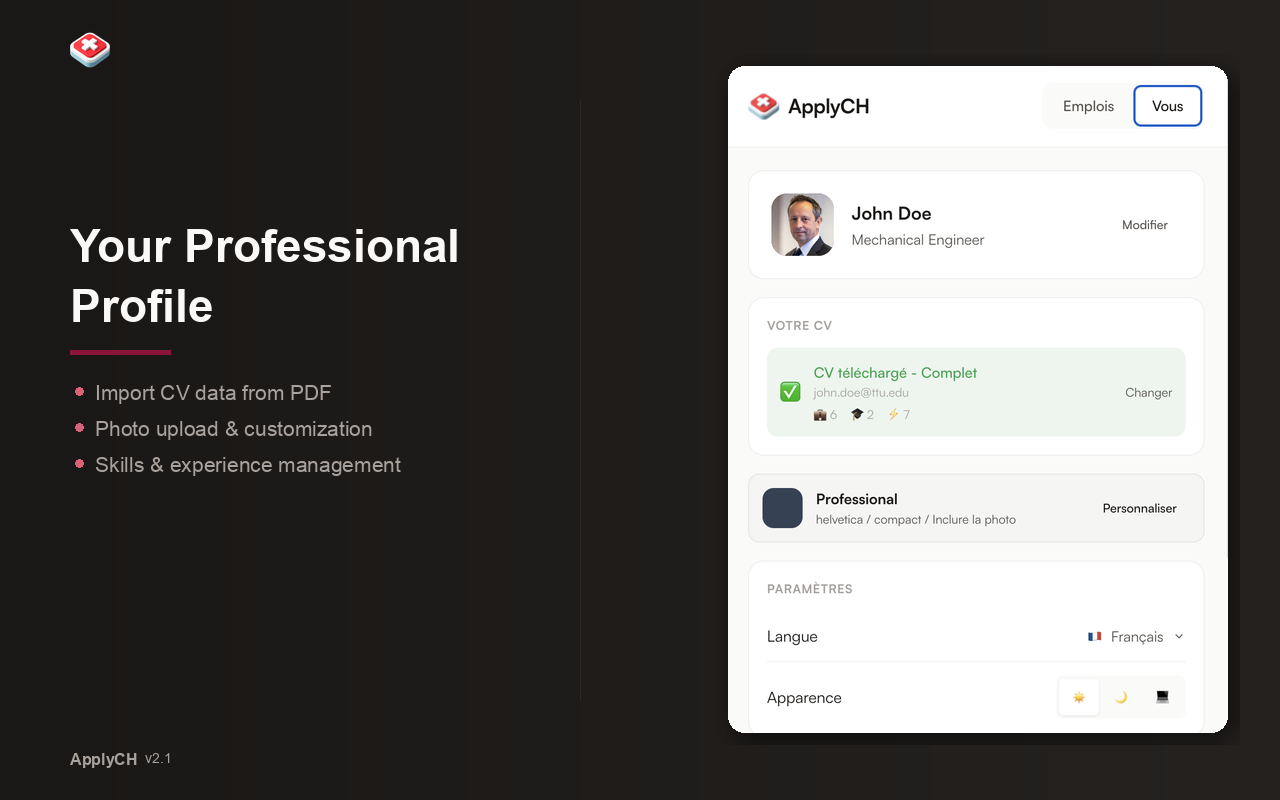 Screenshot 1 of ApplyCH