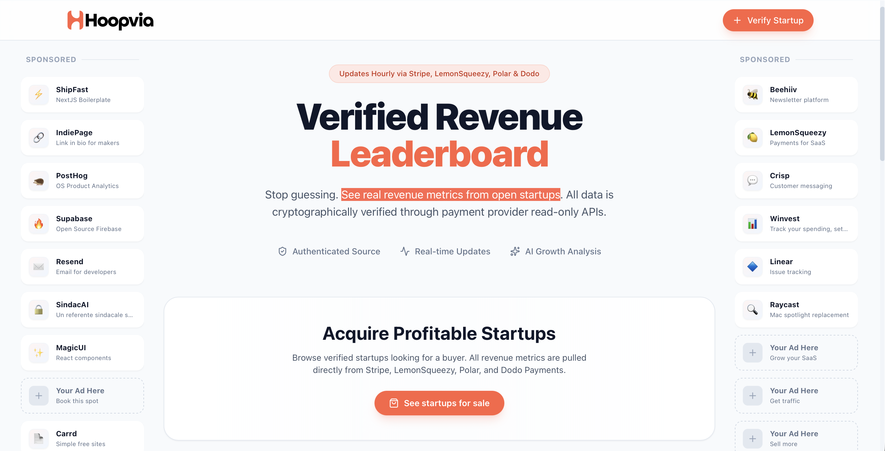 Screenshot 3 of Hoopvia - Verified Revenue Leaderboard