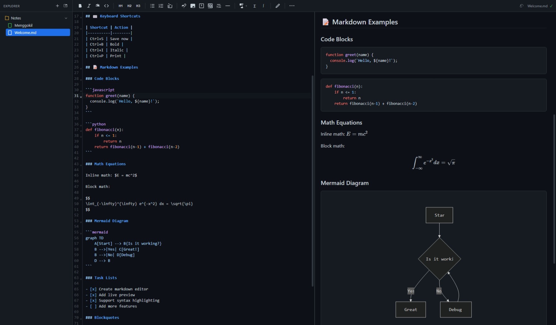Screenshot 3 of SvelteMark - Privacy-First Markdown Edit