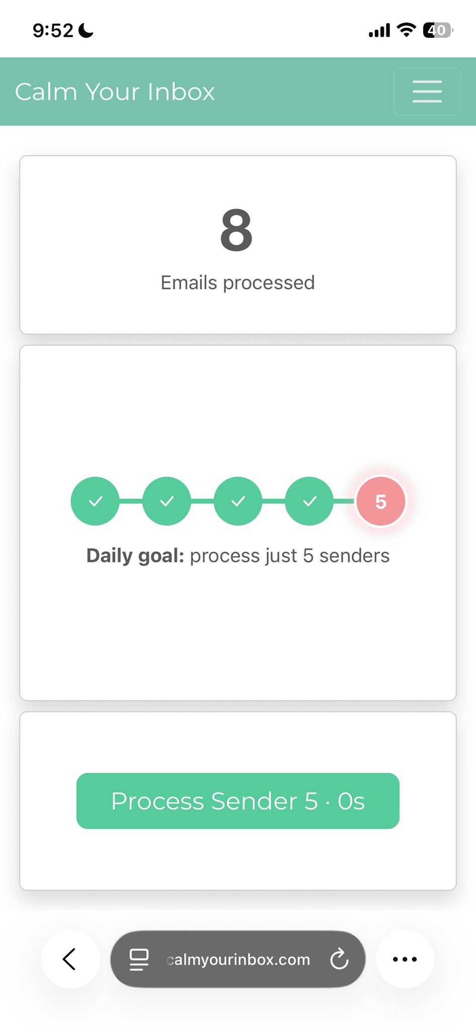 Screenshot 2 of Calm Your Inbox