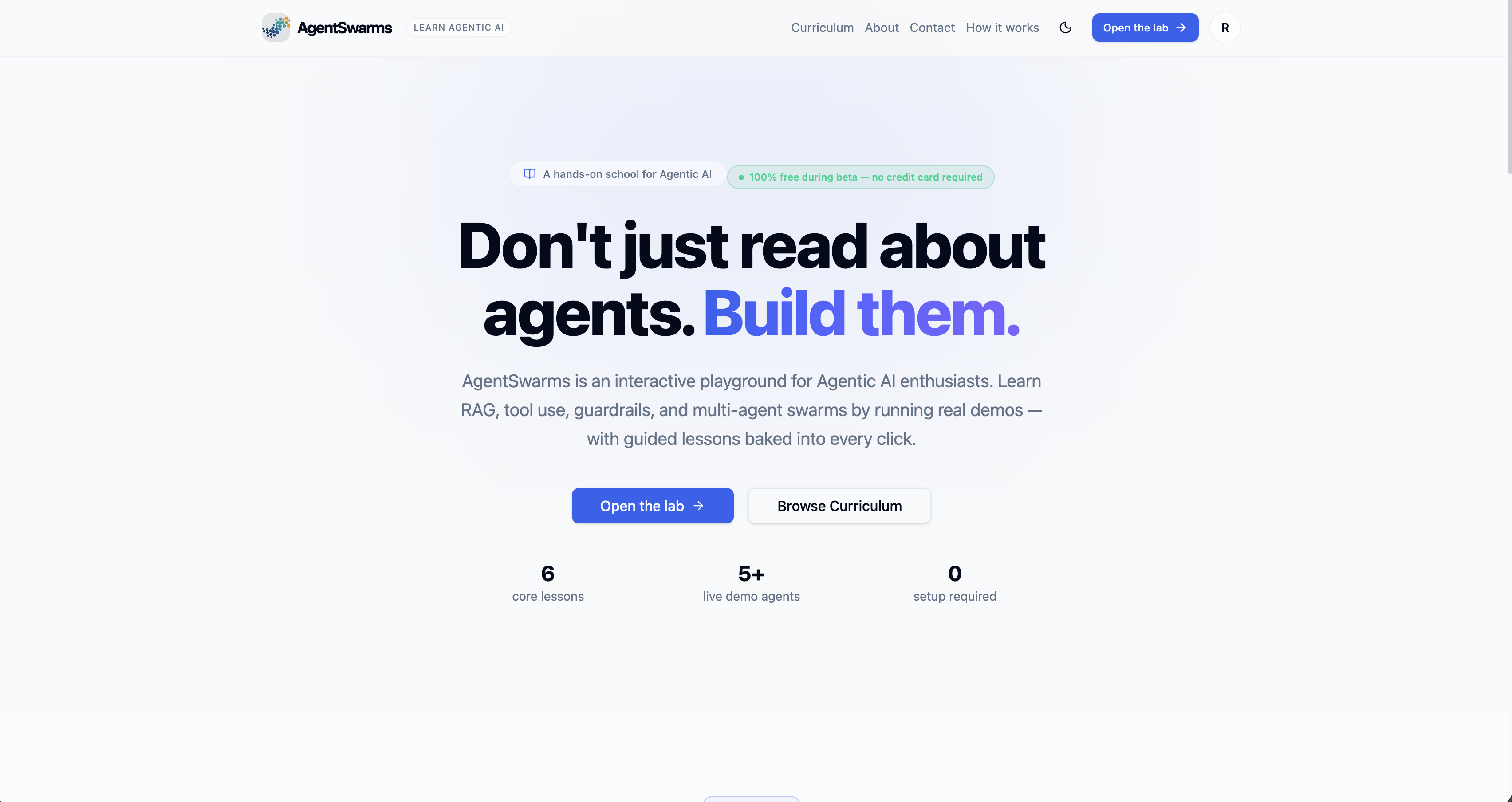 Screenshot 1 of AgentSwarms