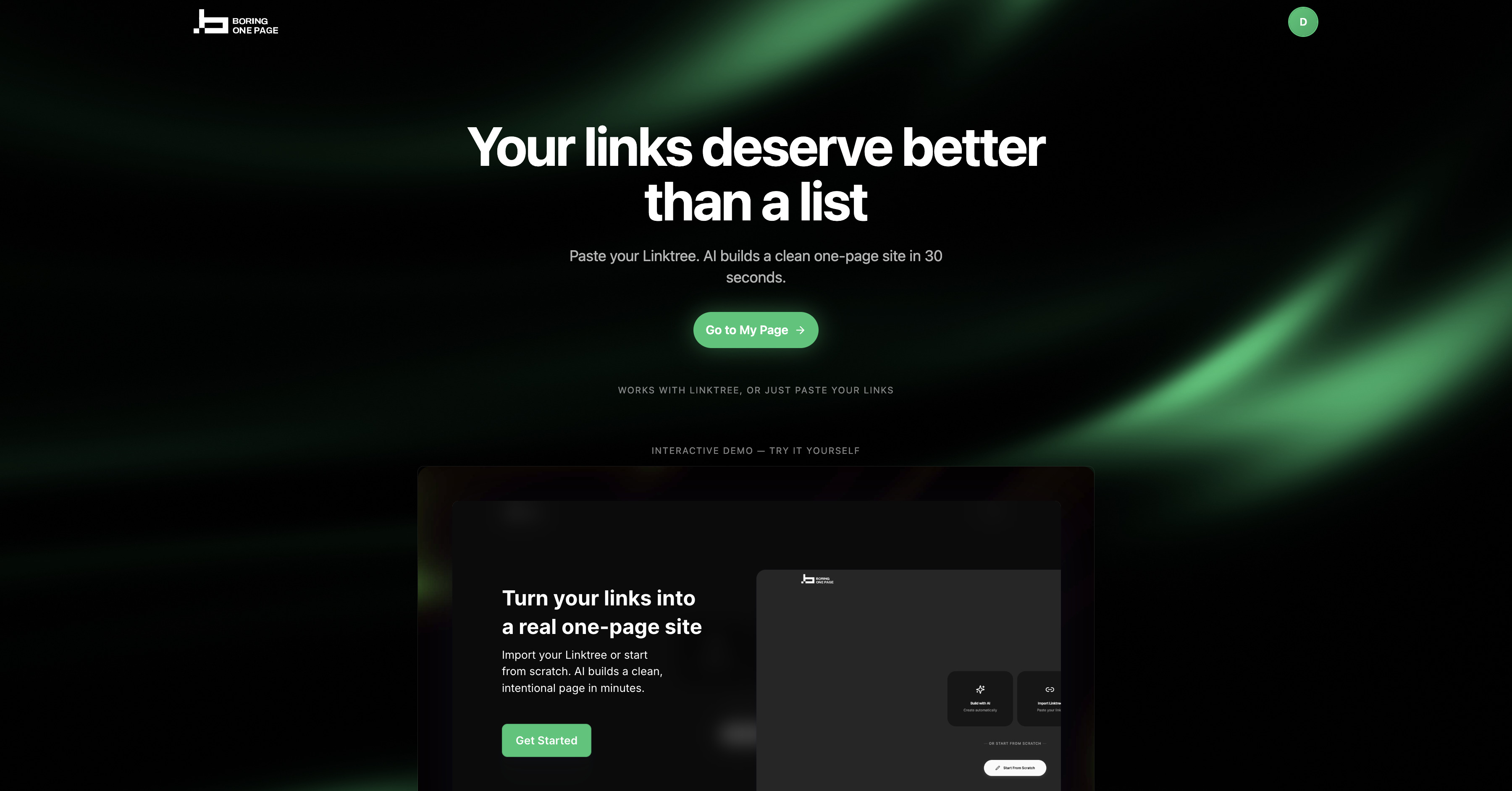 Screenshot 2 of BoringOnePage