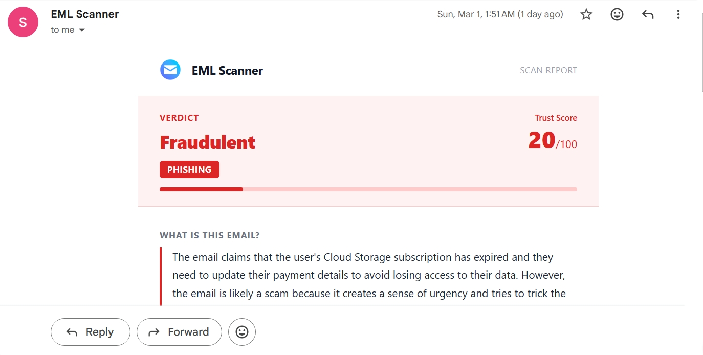 Screenshot 2 of EML Scanner
