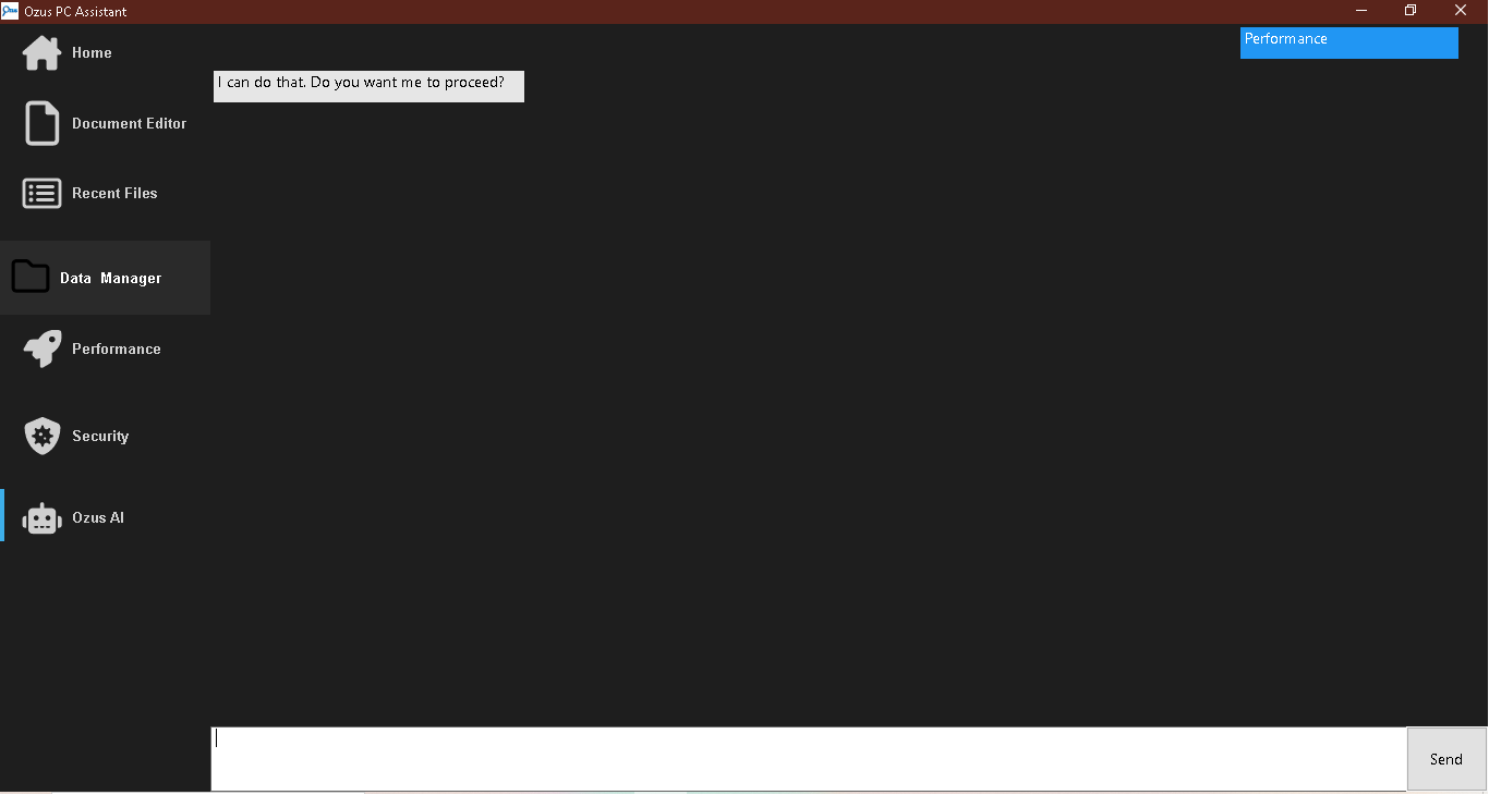 Screenshot 1 of Ozus PC Assistant