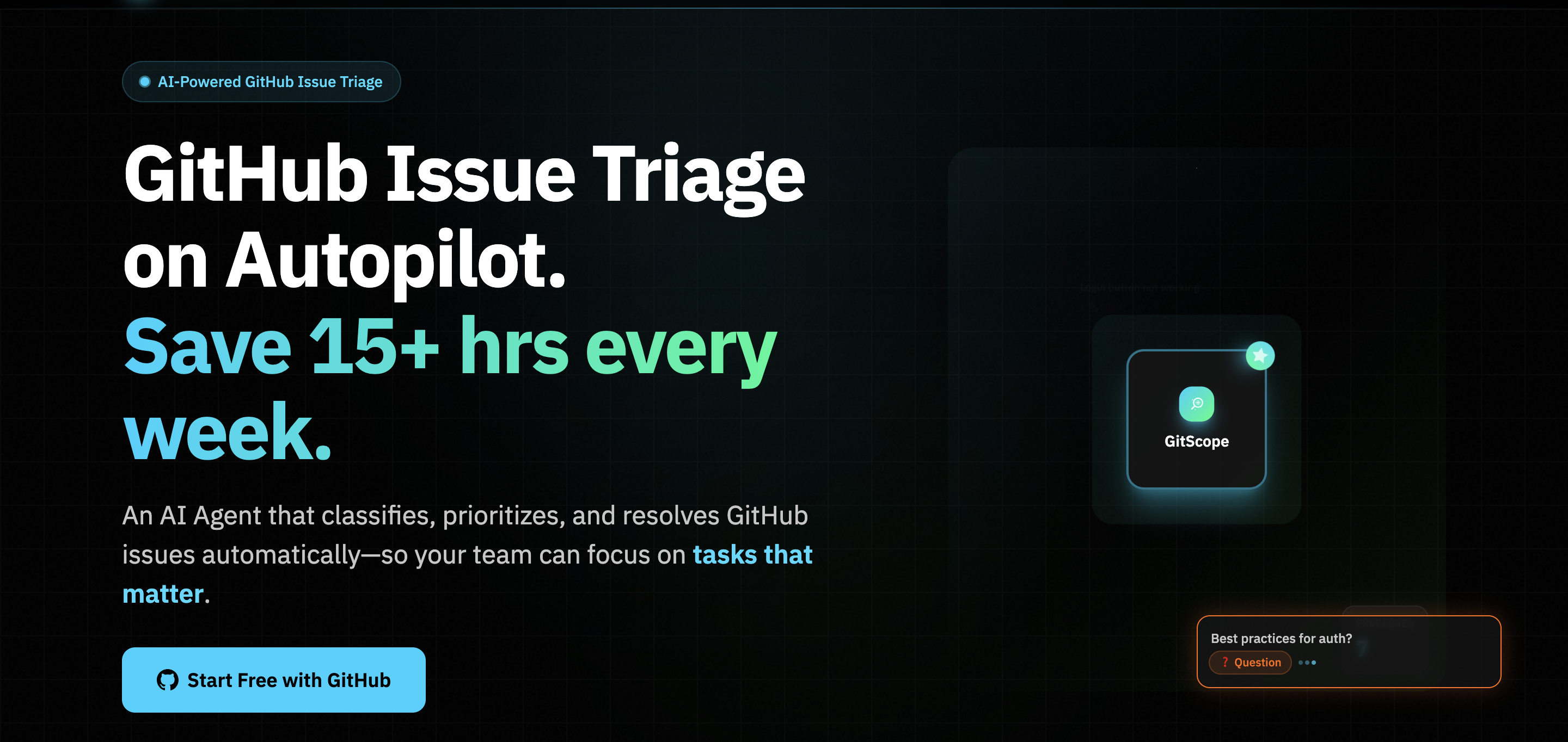 Screenshot 1 of GitScope - Automated OSS Issue Triage