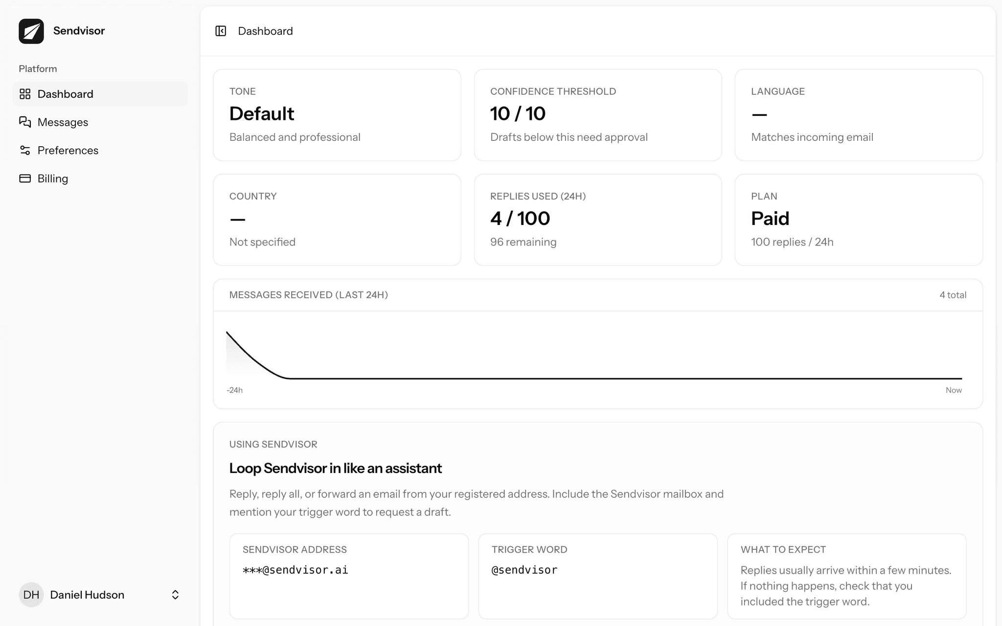 Screenshot 2 of sendvisor.ai