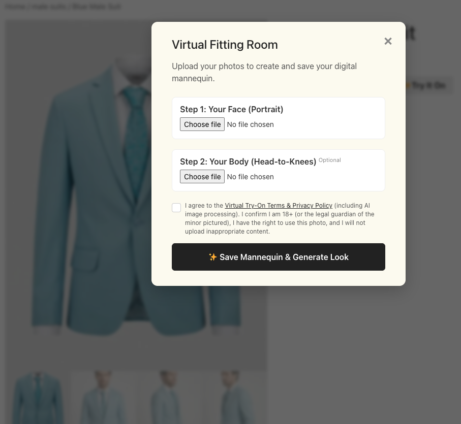 Screenshot 3 of AnyDress.ai AI Virtual Try-On WordPress