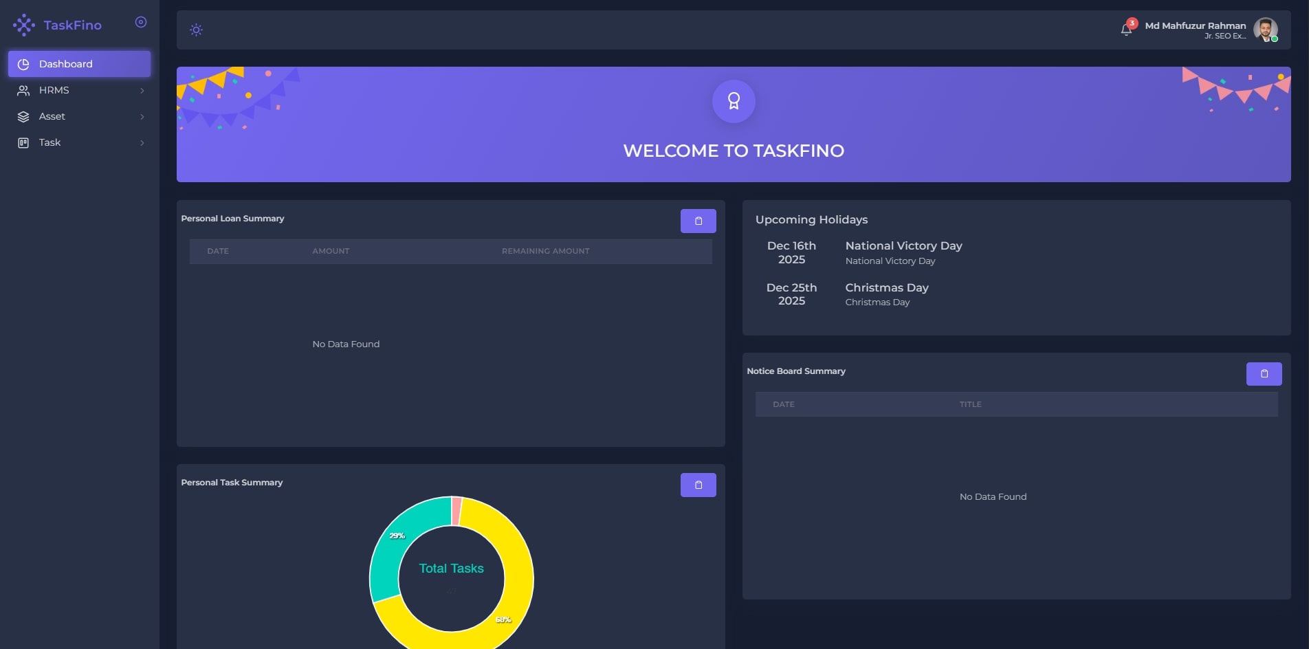 Screenshot 1 of Taskfino