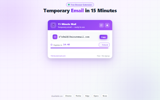 Screenshot 3 of 15 Minute Mail