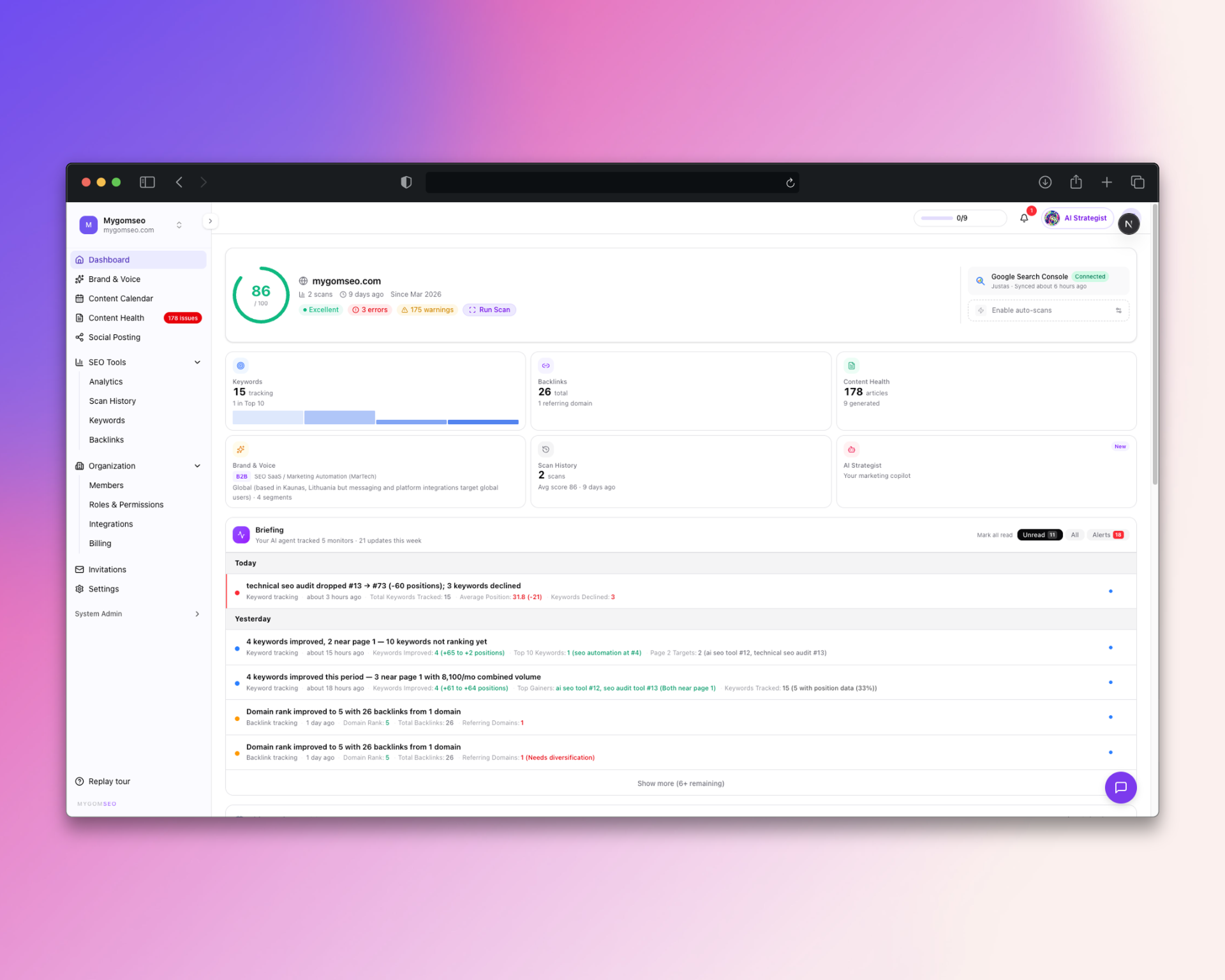Screenshot 2 of Mygom SEO