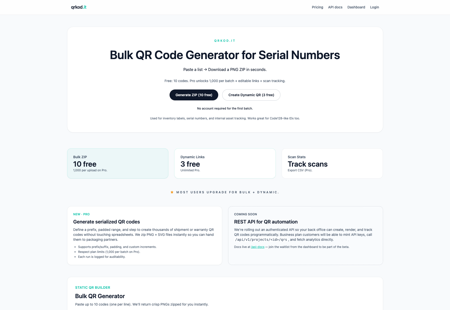 Screenshot 1 of Qrkod.it